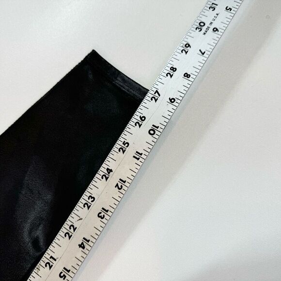 SPANX Leggings Womens Medium Faux Leather Black Full Length Compression - Picture 6 of 8